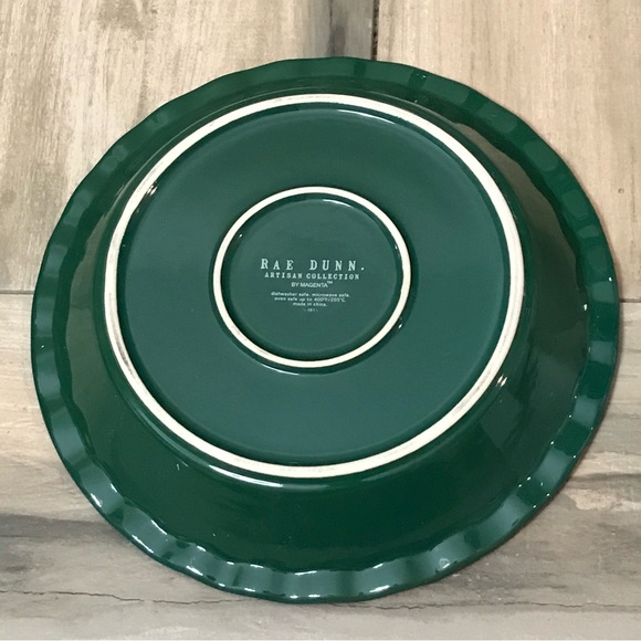 RAE DUNN Elongated JINGLE BELLS Christmas Pie Plate - Picture 3 of 3